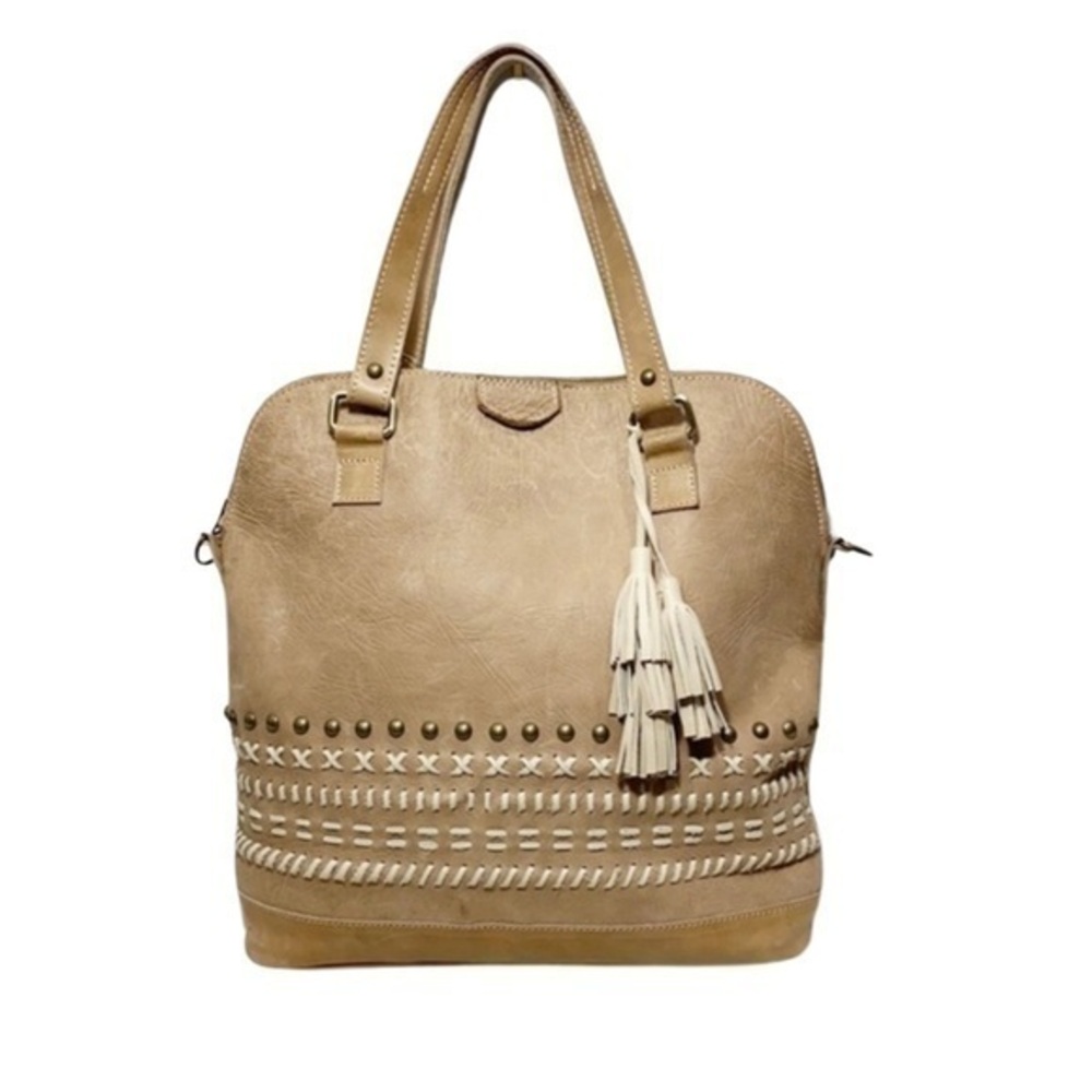 Percibal leather shoulder purse/bag Color tan